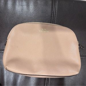 COACH Beige Leather Cosmetic Case